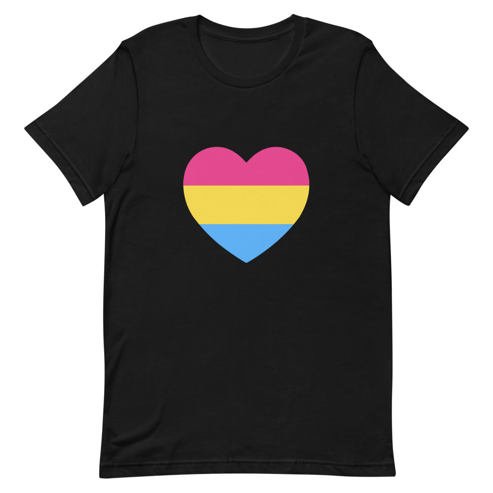 Pansexual Heart Flag T-Shirt T-shirts The Rainbow Stores