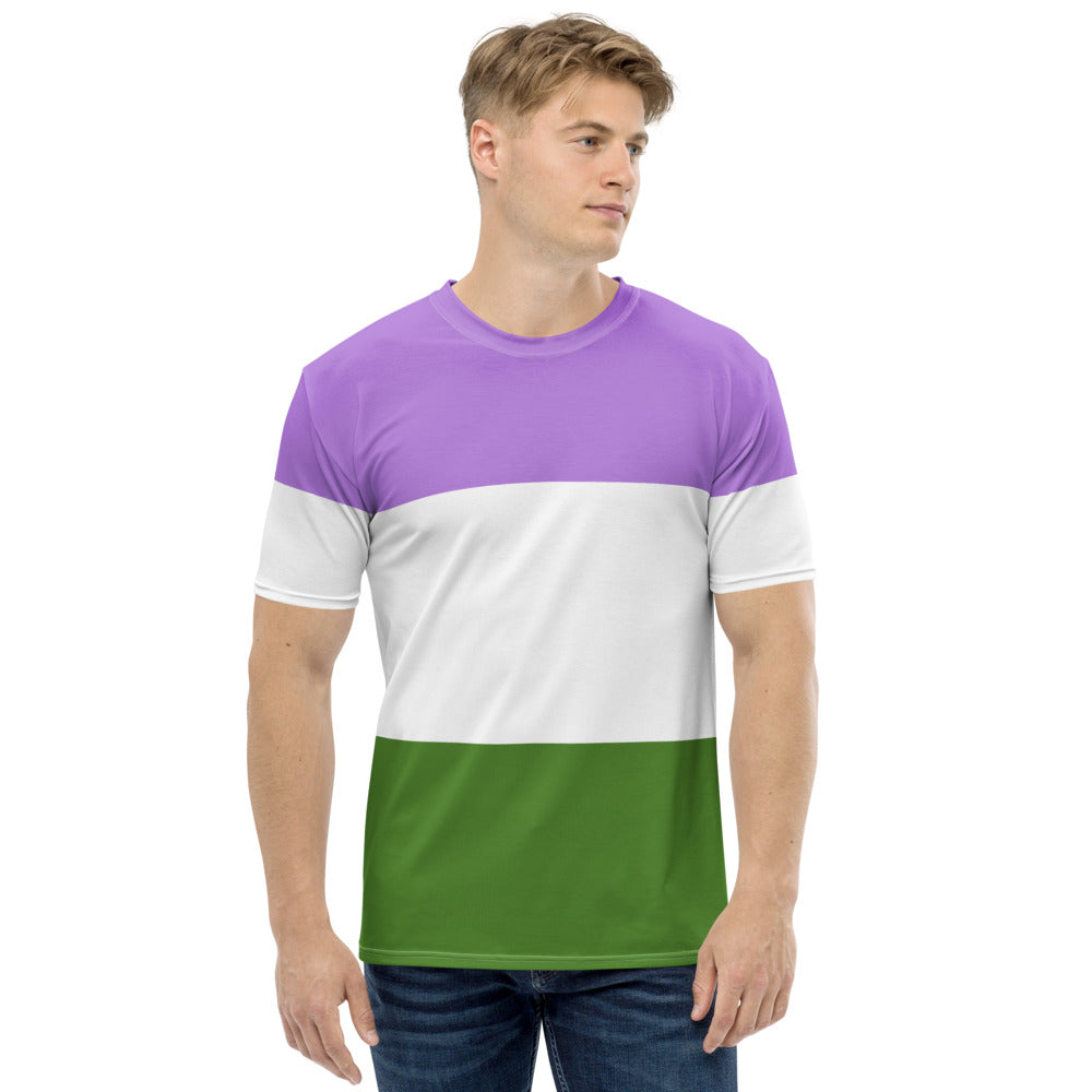 Genderqueer Pride Flag T-shirt by The Rainbow Stores