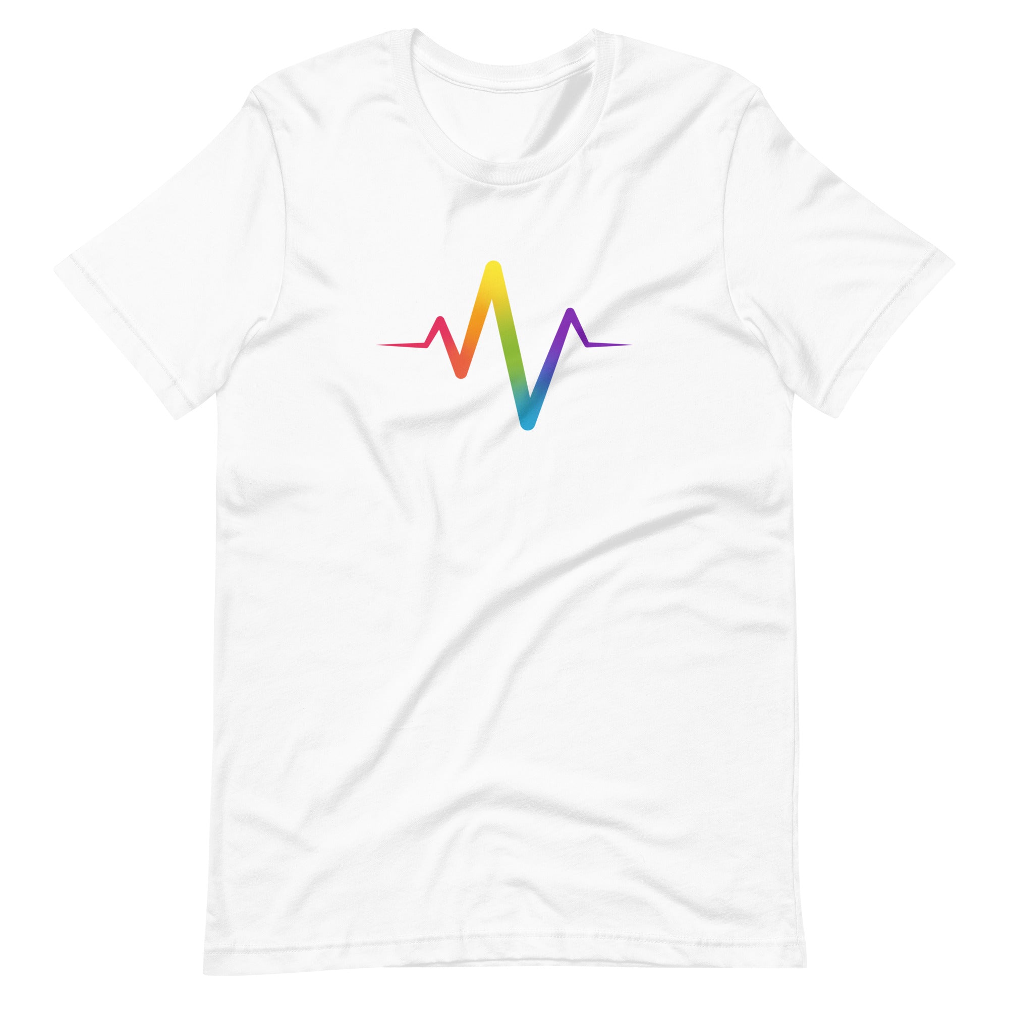 Rainbow Pride Heartbeat T-Shirt T-shirts The Rainbow Stores