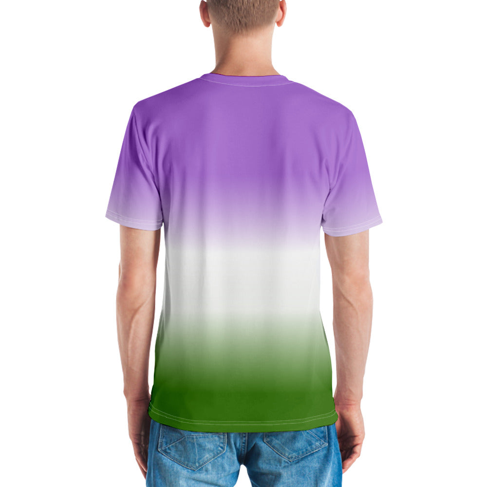 Genderqueer Ombre Pride Flag T-shirt AOP T-shirts The Rainbow Stores