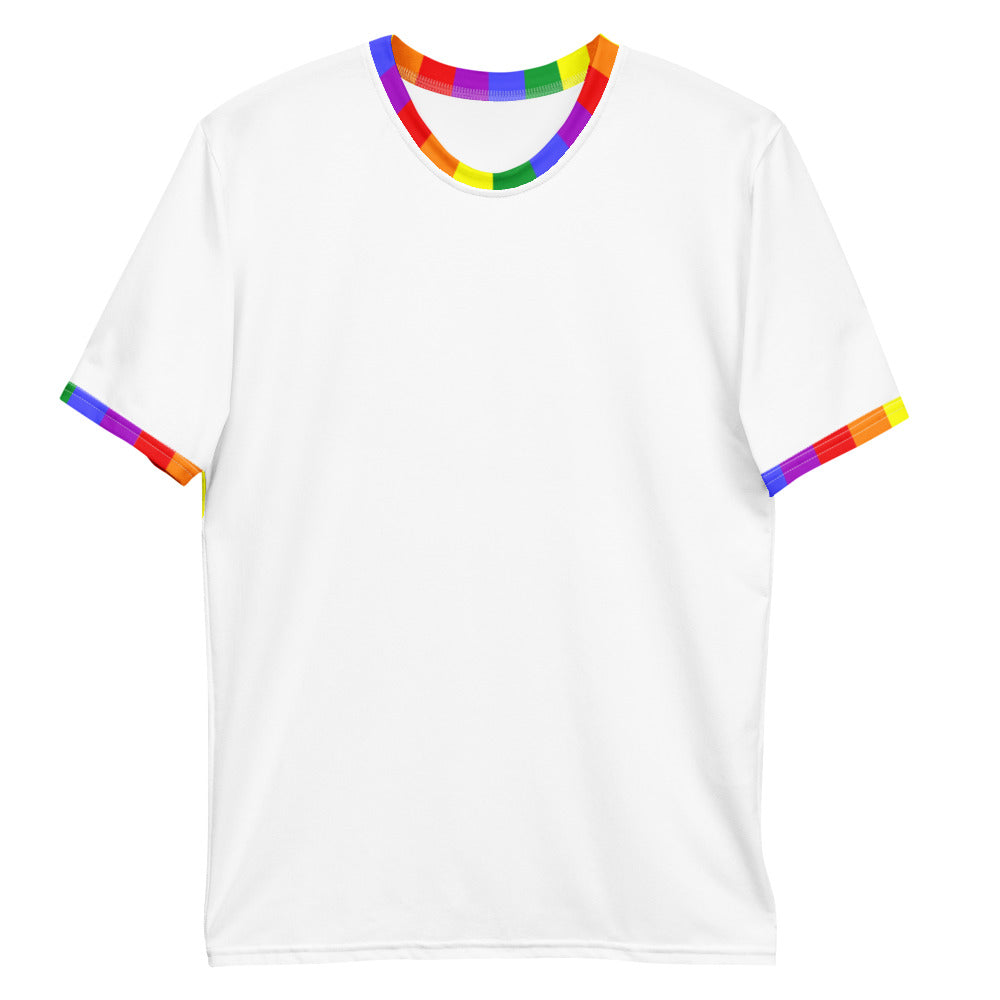Classic Rainbow Flag Trim T-shirt AOP T-shirts The Rainbow Stores