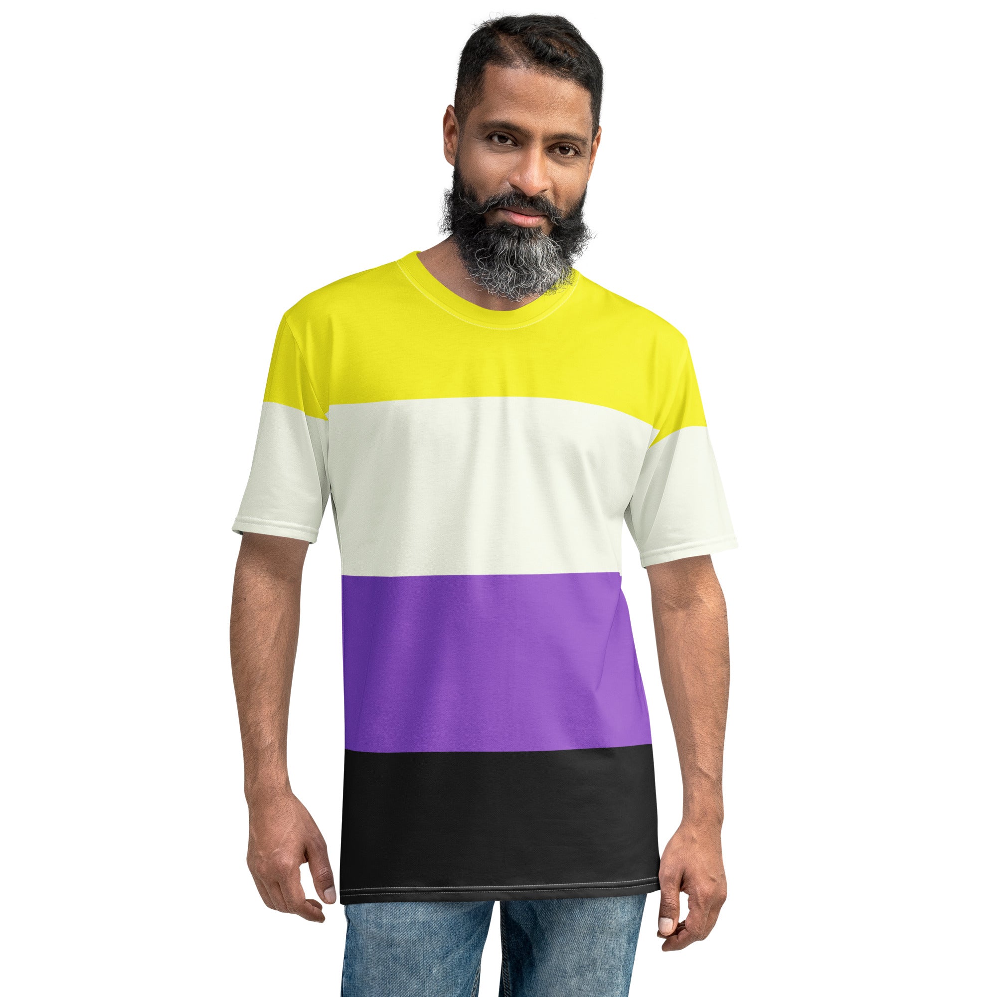 Non-Binary Pride Flag T-shirt AOP T-shirts The Rainbow Stores