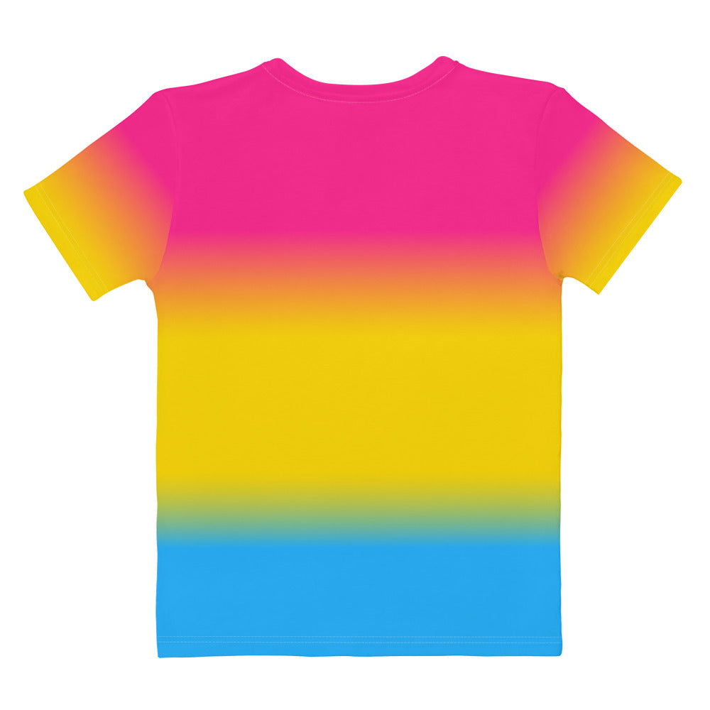 Pansexual Ombre Pride Flag Fitted T-shirt AOP T-shirts The Rainbow Stores