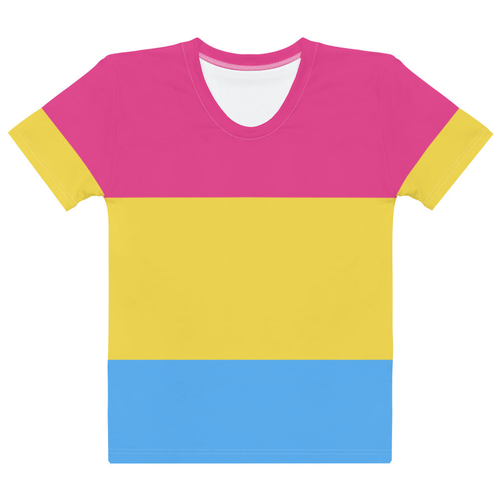 Pansexual Pride Flag Fitted T-shirt AOP T-shirts The Rainbow Stores