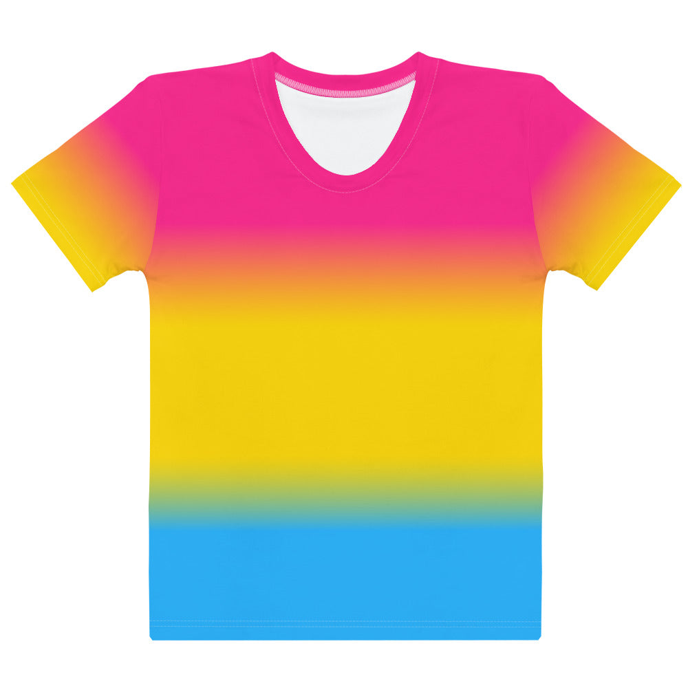 Pansexual Ombre Pride Flag Fitted T-shirt AOP T-shirts The Rainbow Stores