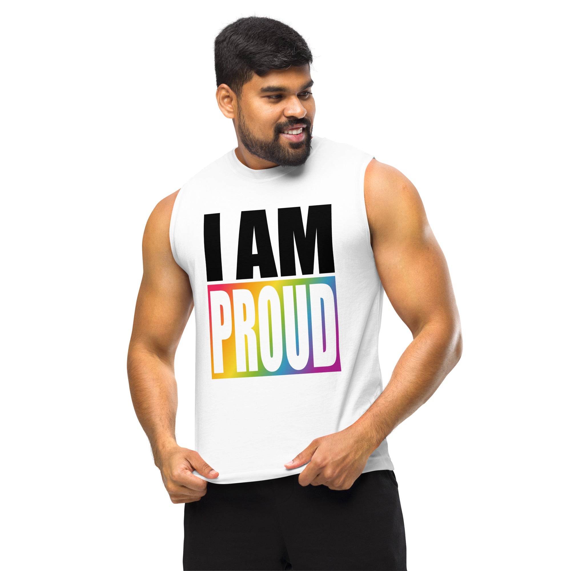 I Am Proud Muscle Shirt Vests and Tank Tops The Rainbow Stores