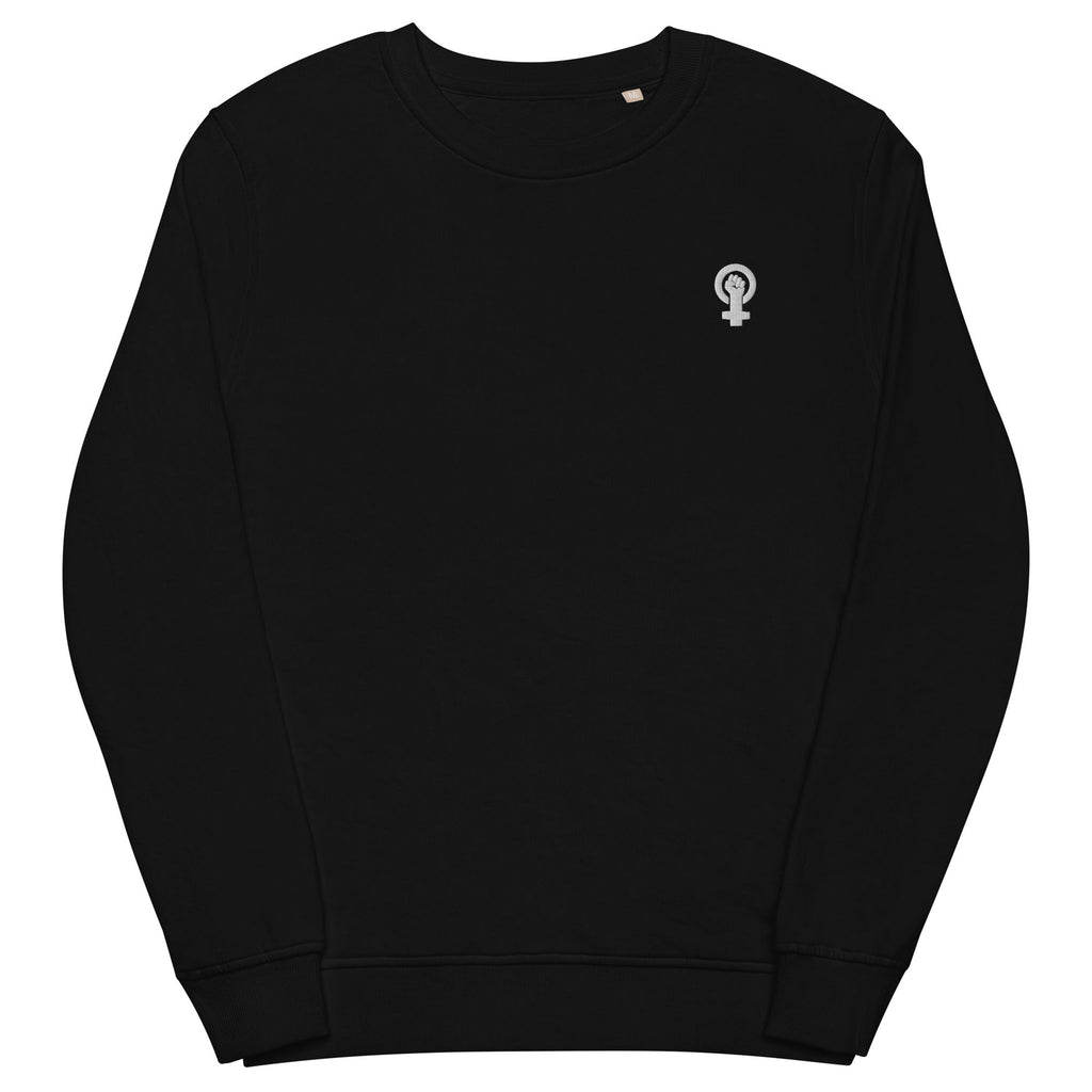 Feminist Symbol Embroidered Organic Sweatshirt Sweatshirts SOL's The Rainbow Stores