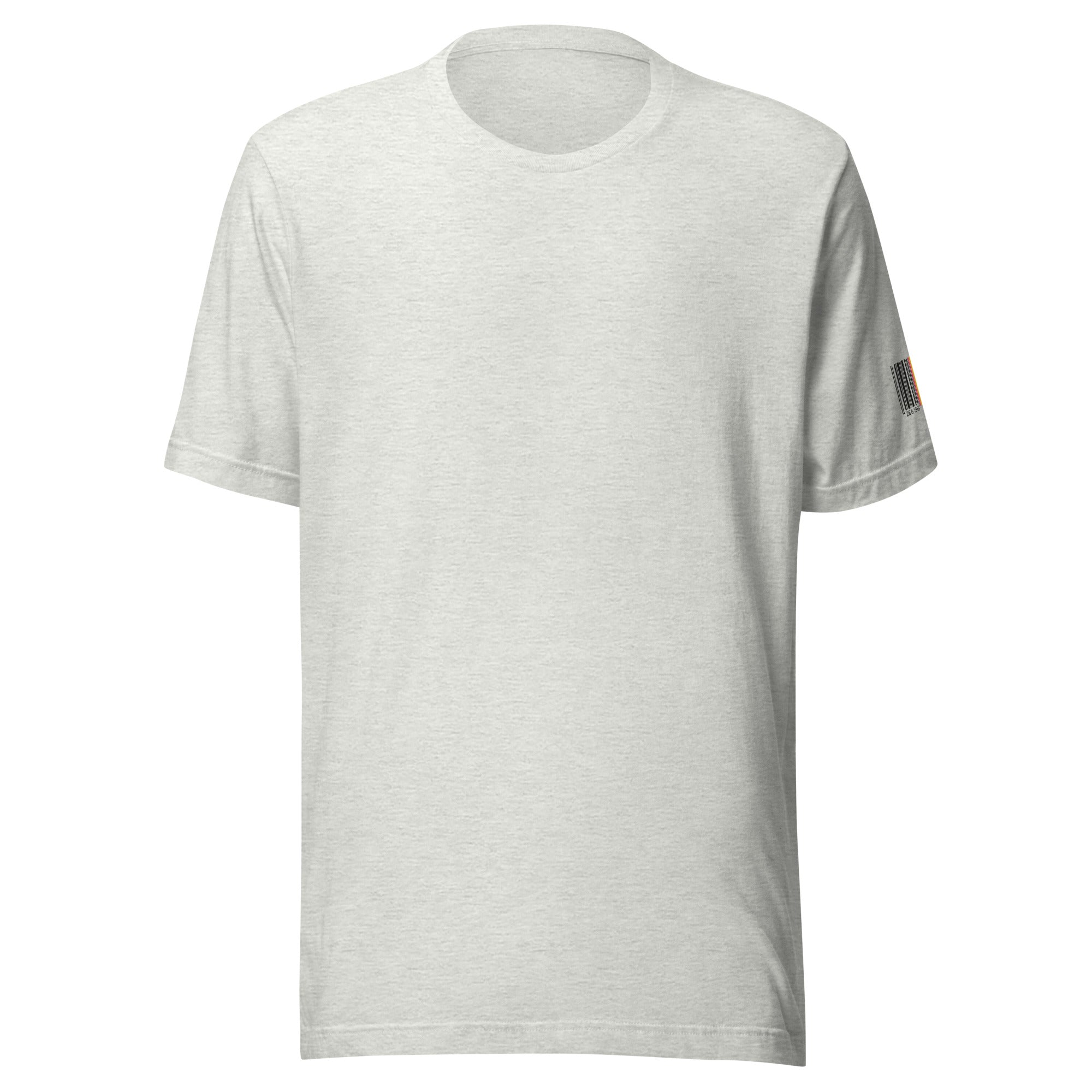 Rainbow Barcode Sleeve With Stonewall And First Pride Dates T-Shirt T-shirts The Rainbow Stores