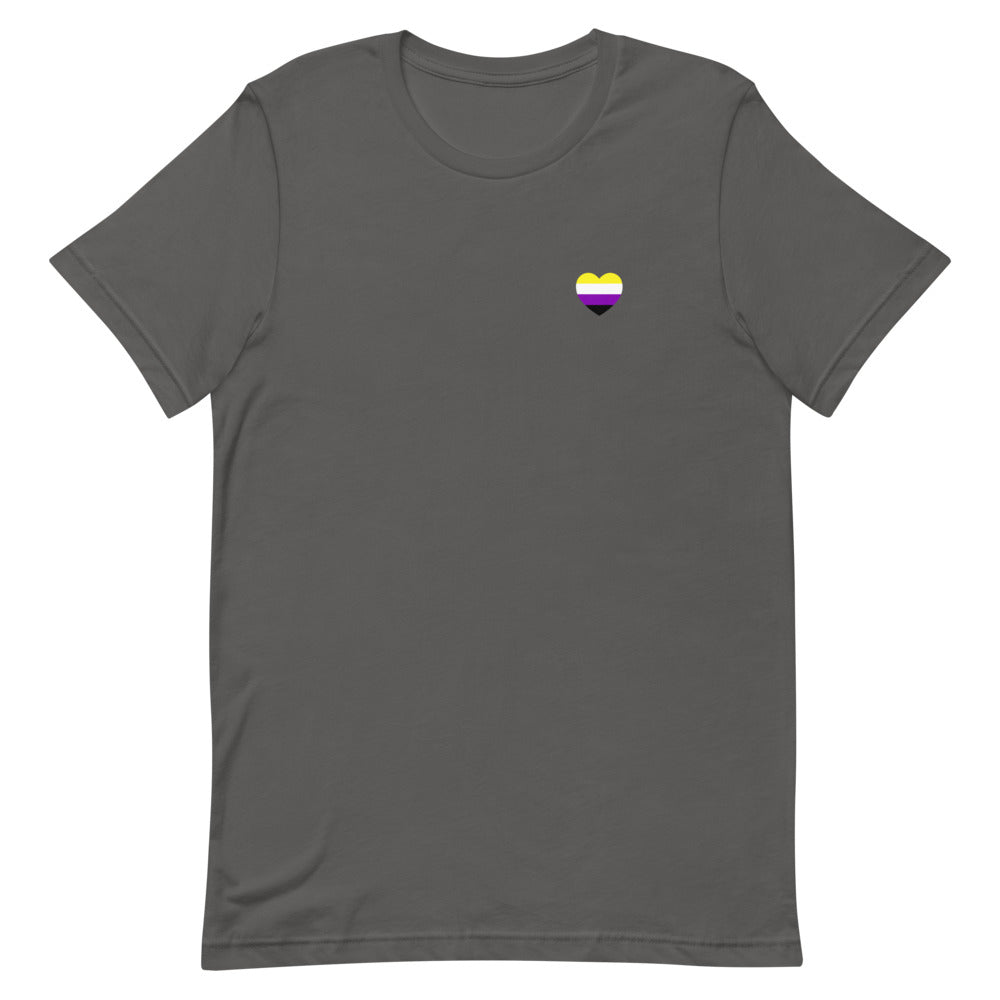 Non-Binary Small Heart Flag T-Shirt
