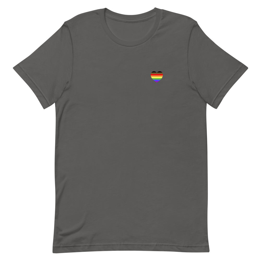 POC Inclusive Rainbow Pride Flag Small Heart T-Shirt T-shirts The Rainbow Stores