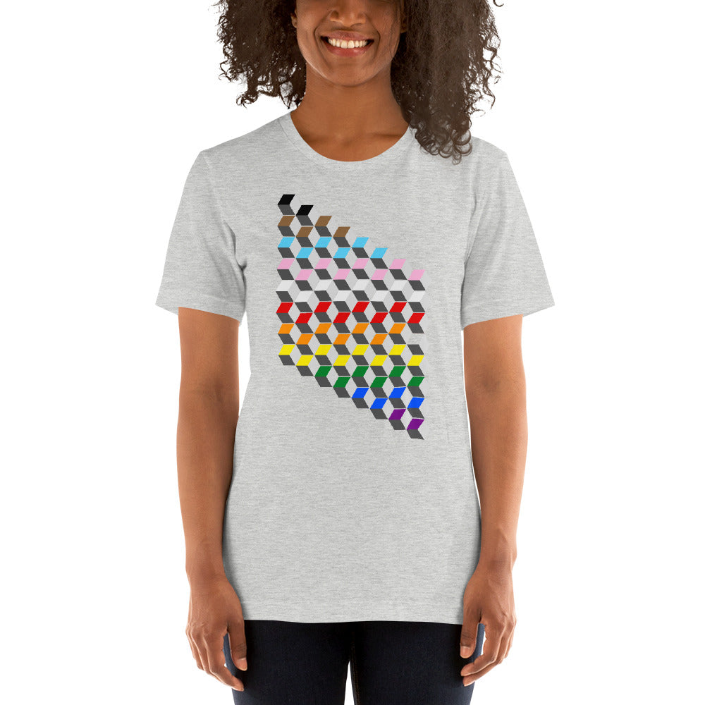 Opart Pride Flag T-Shirt T-shirts The Rainbow Stores