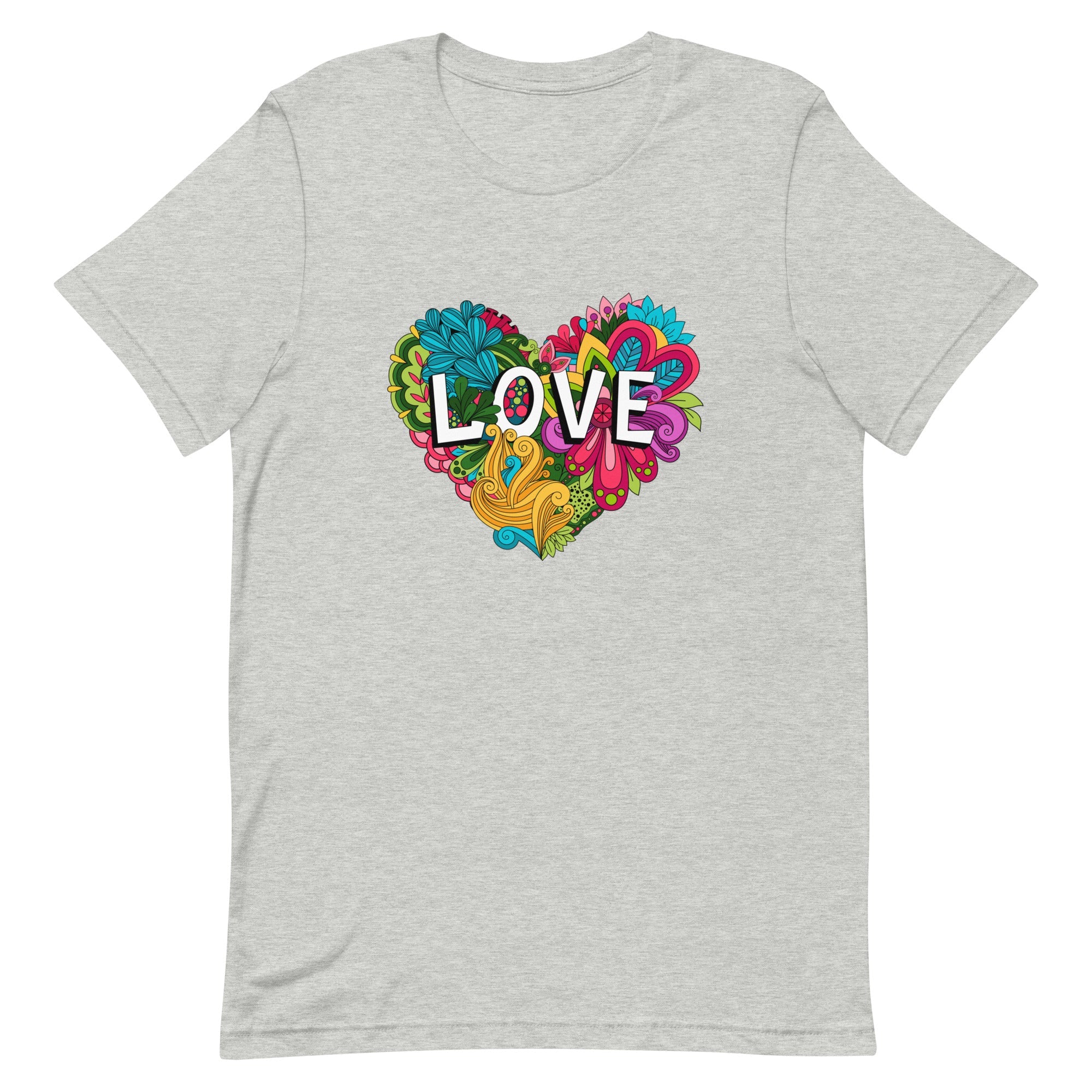 Floral Love Heart T-Shirt T-shirts The Rainbow Stores