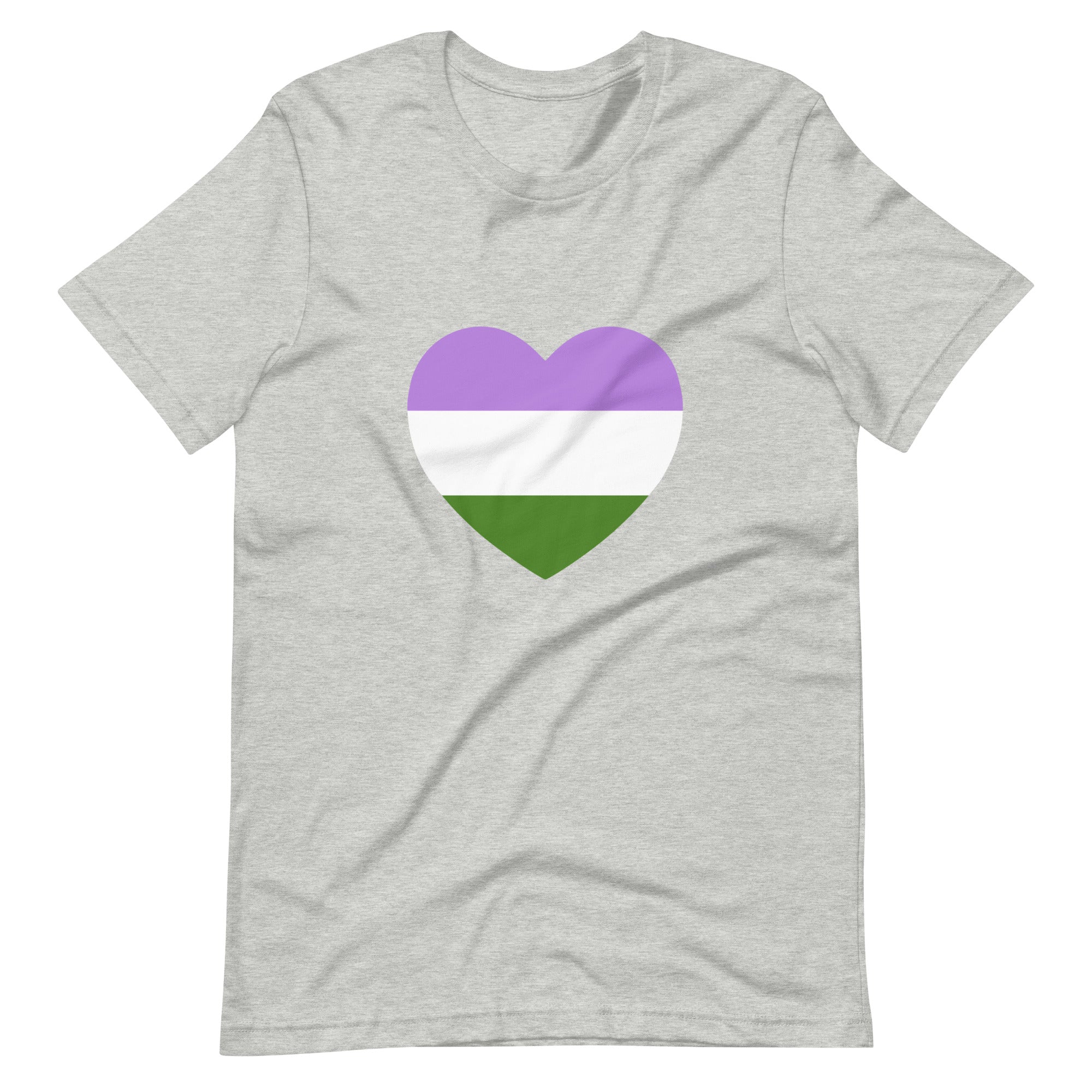 Genderqueer Pride Flag Heart T-Shirt