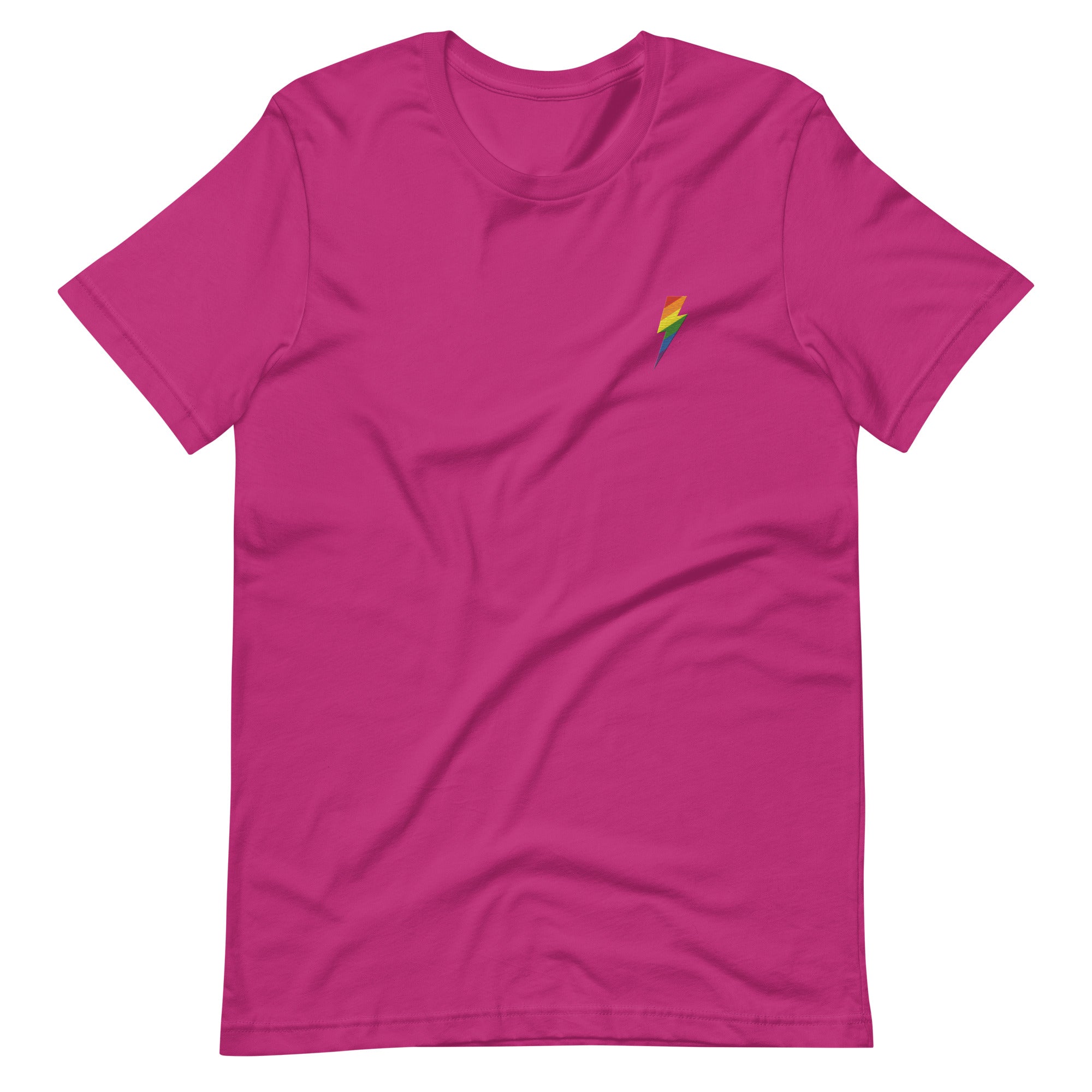 Embroidered Rainbow Lightning Strike T-Shirt T-shirts The Rainbow Stores