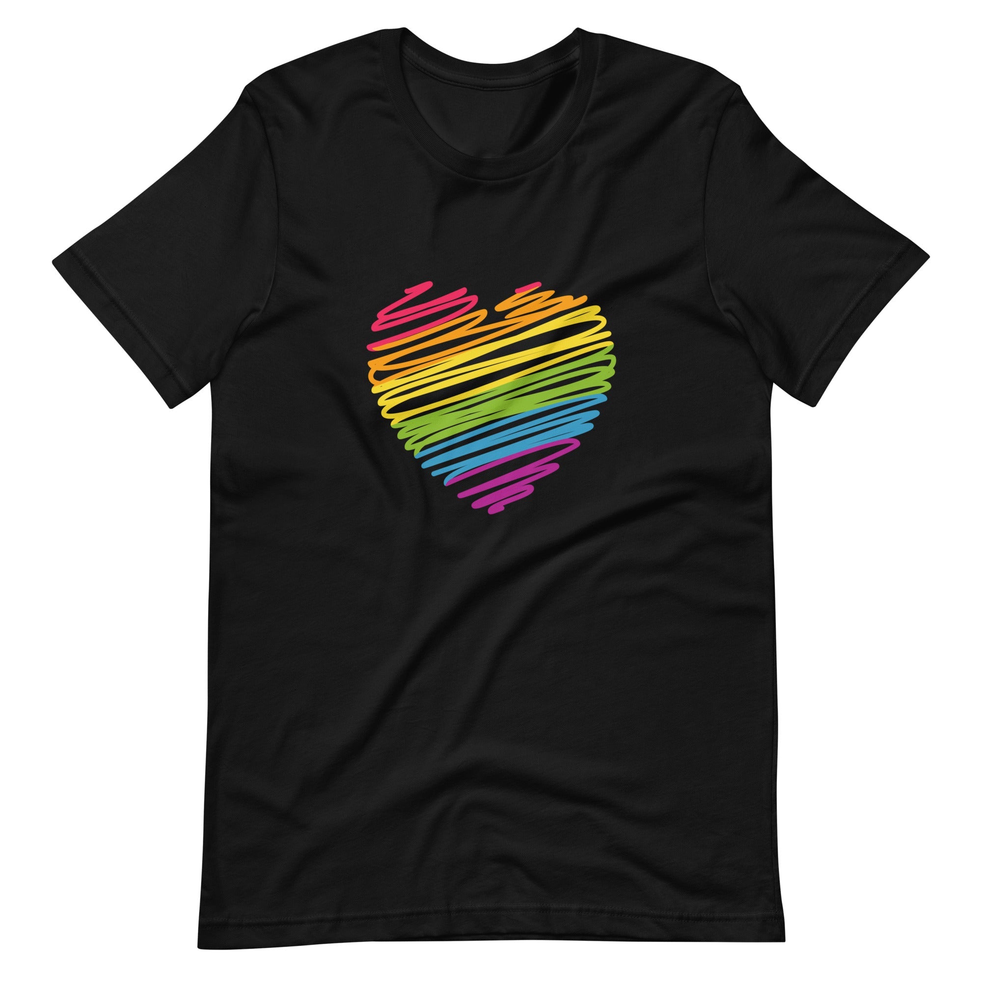 Rainbow Scribble Heart T-Shirt