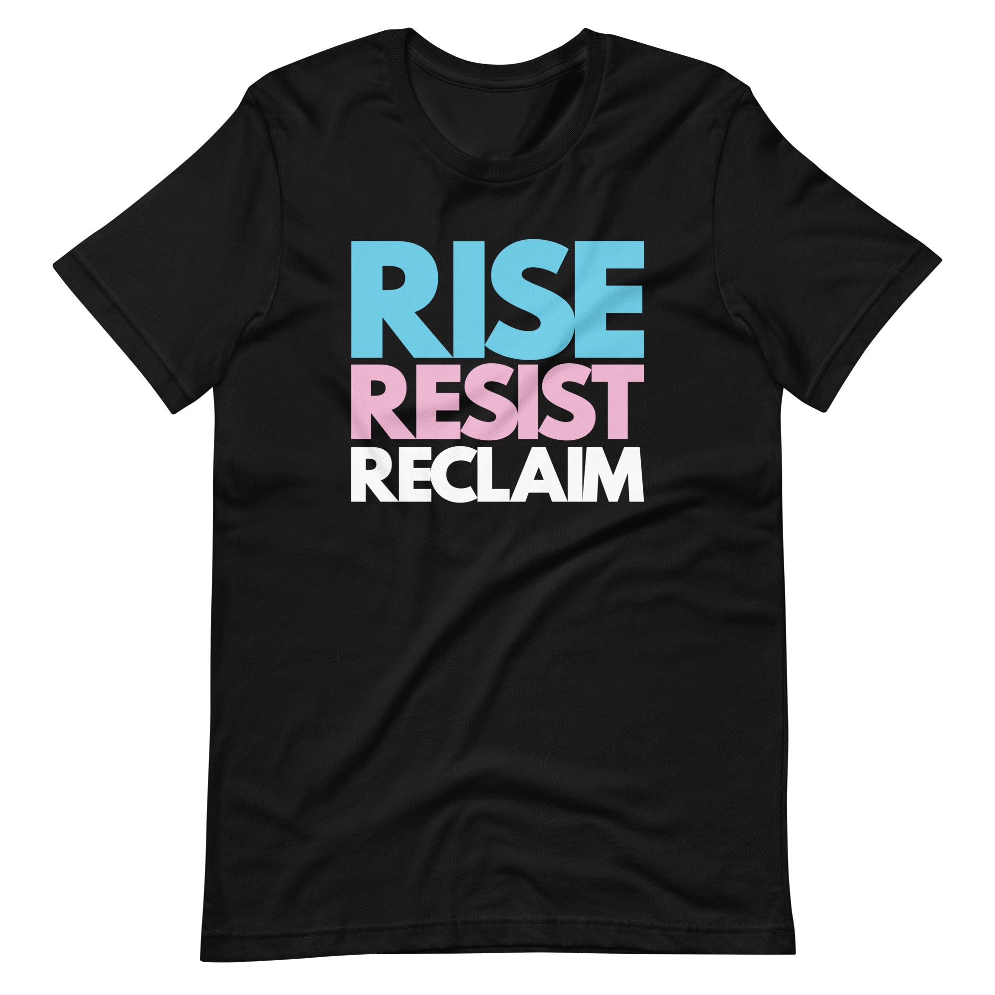 Rise Resist Reclaim Trans Pride T-Shirt T-shirts The Rainbow Stores