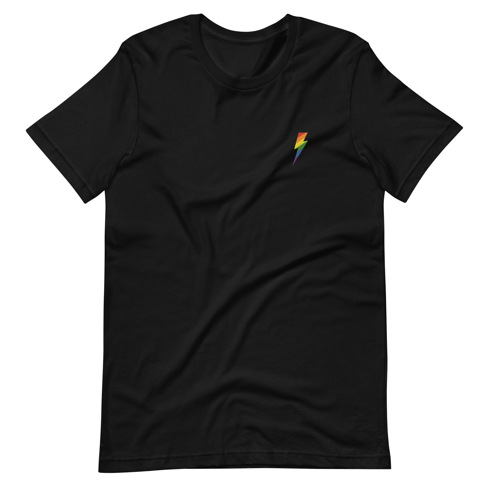 Embroidered Rainbow Lightning Strike T-Shirt