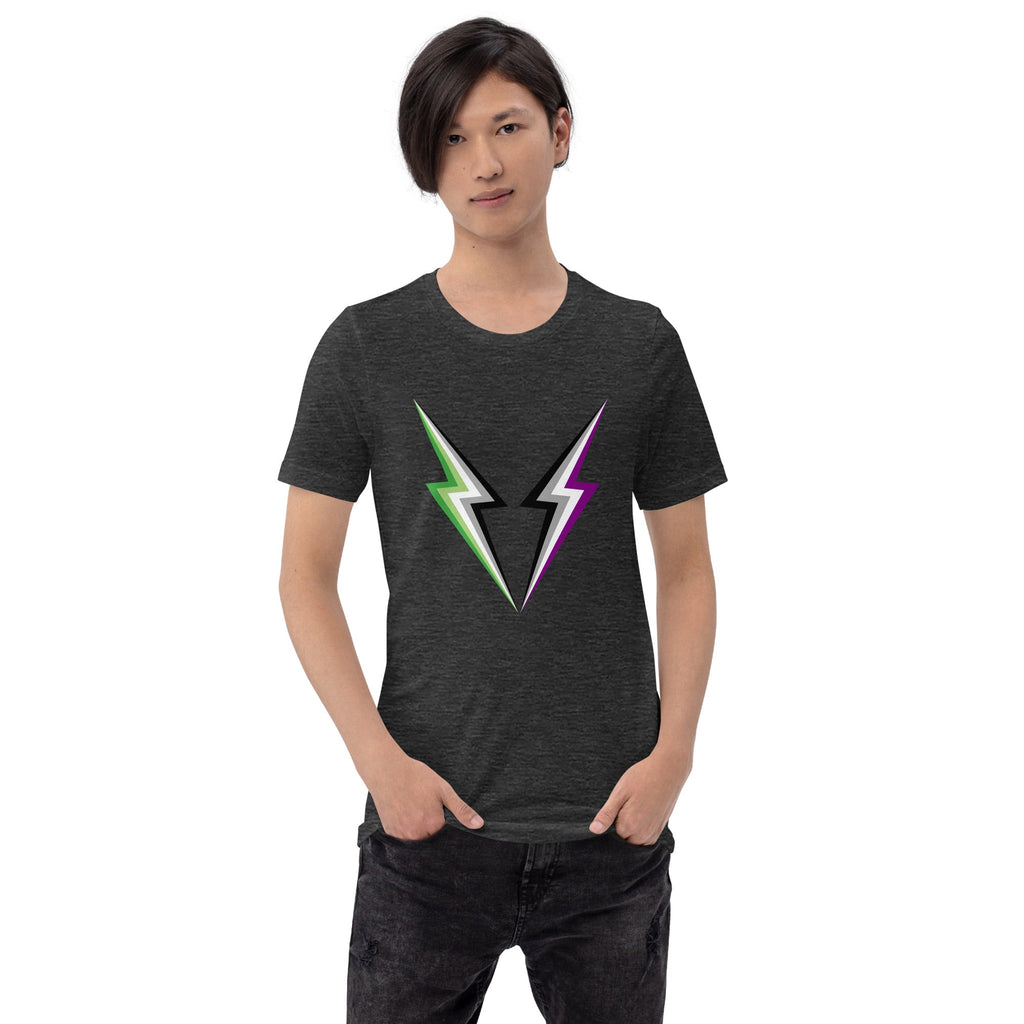 AroAce Lightning T-Shirt T-shirts The Rainbow Stores