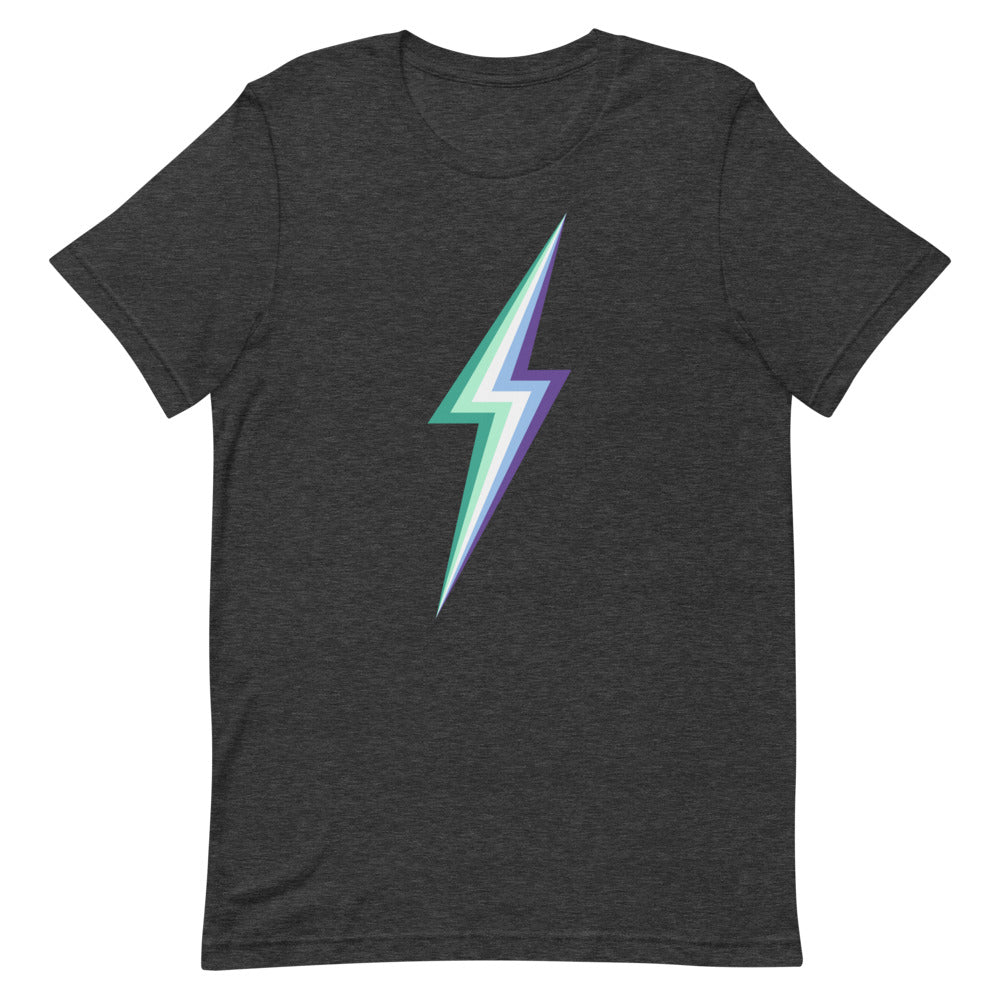 Gay Men's Pride Flag Lightning T-Shirt