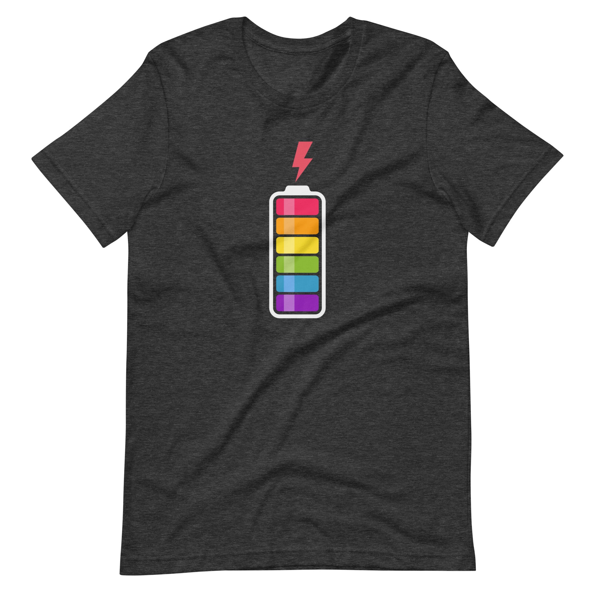 Rainbow Battery Fully Charged T-Shirt