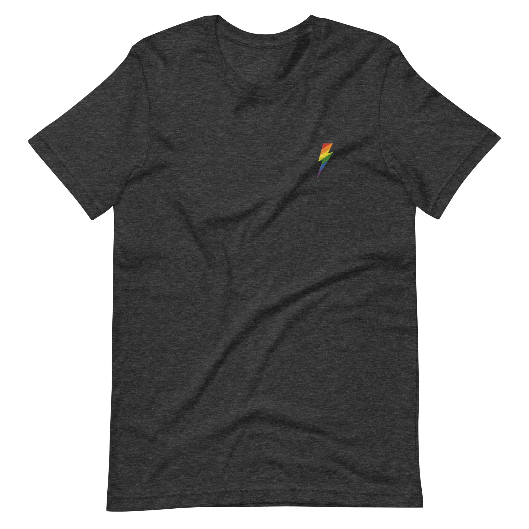 Embroidered Rainbow Lightning Strike T-Shirt T-shirts The Rainbow Stores