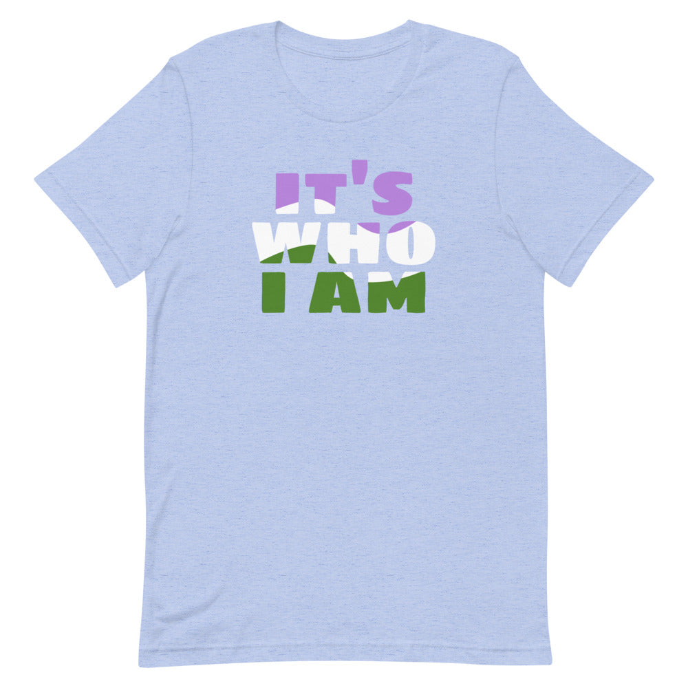 It's Who I Am (Genderqueer Flag) T-Shirt T-shirts The Rainbow Stores