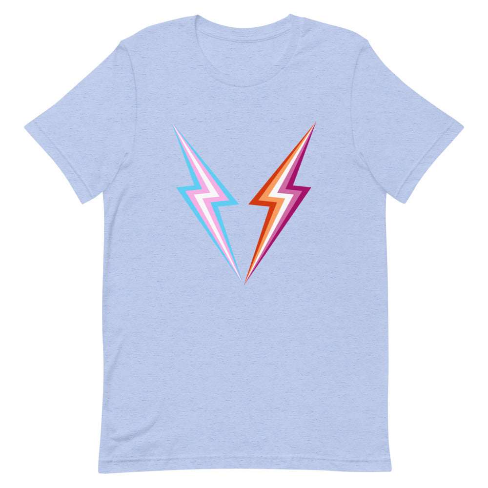 Trans Lesbian Lightning T-Shirt T-shirts The Rainbow Stores