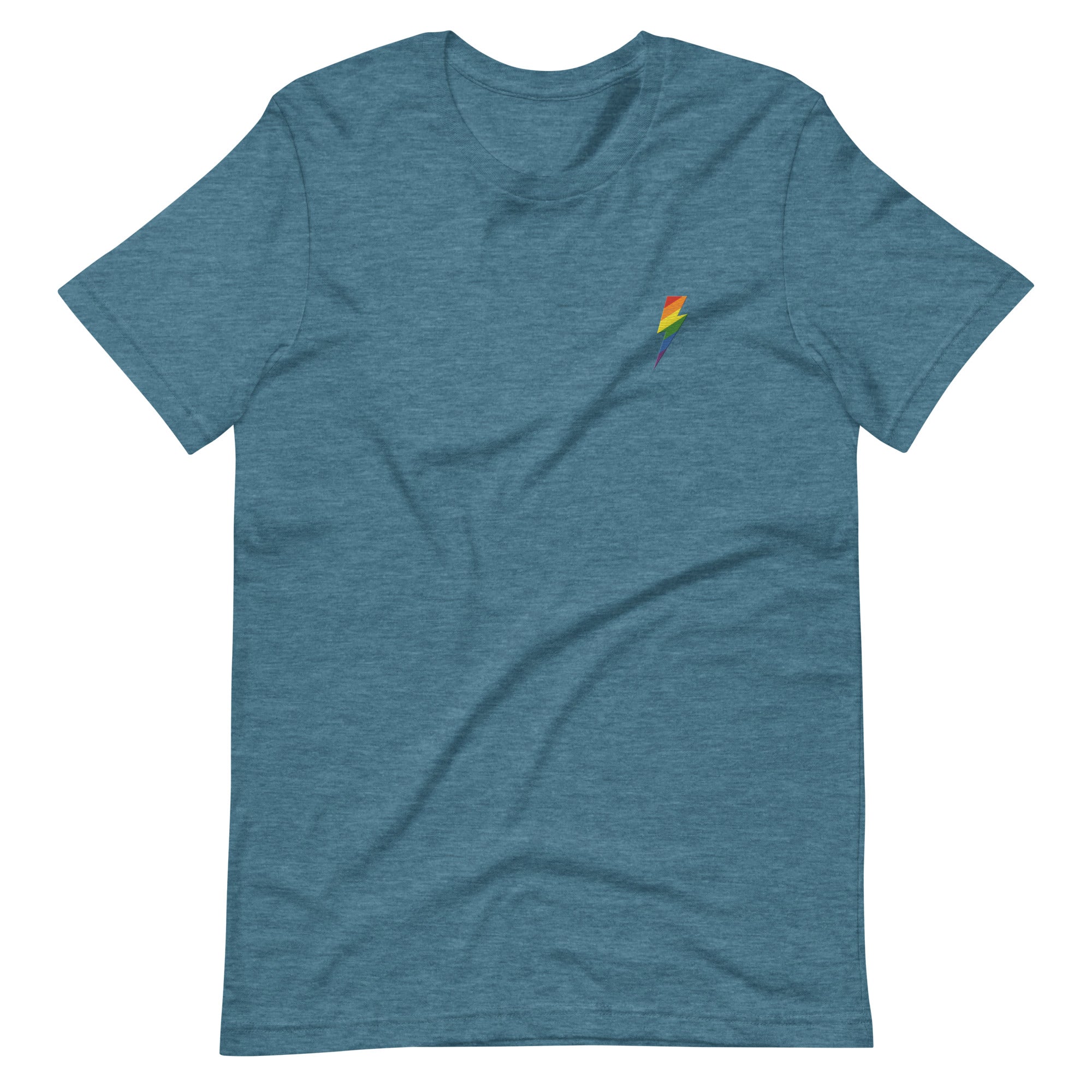 Embroidered Rainbow Lightning Strike T-Shirt
