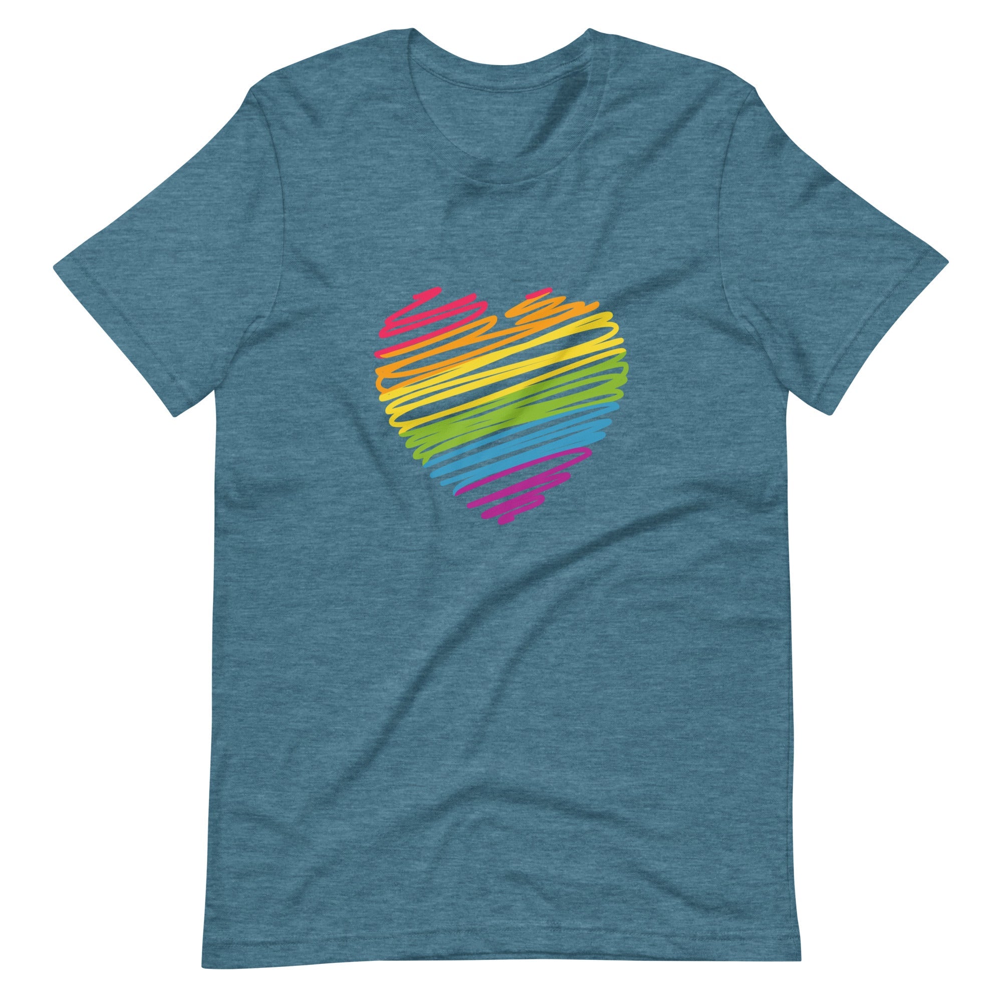 Rainbow Scribble Heart T-Shirt