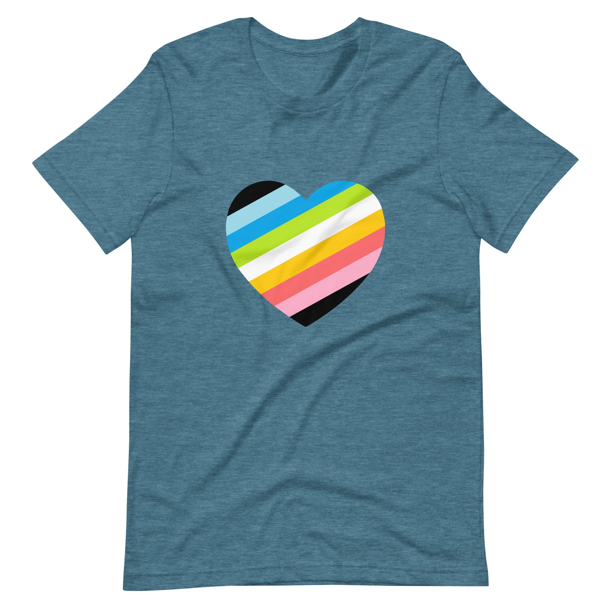 Queer Pride Flag Heart T-Shirt
