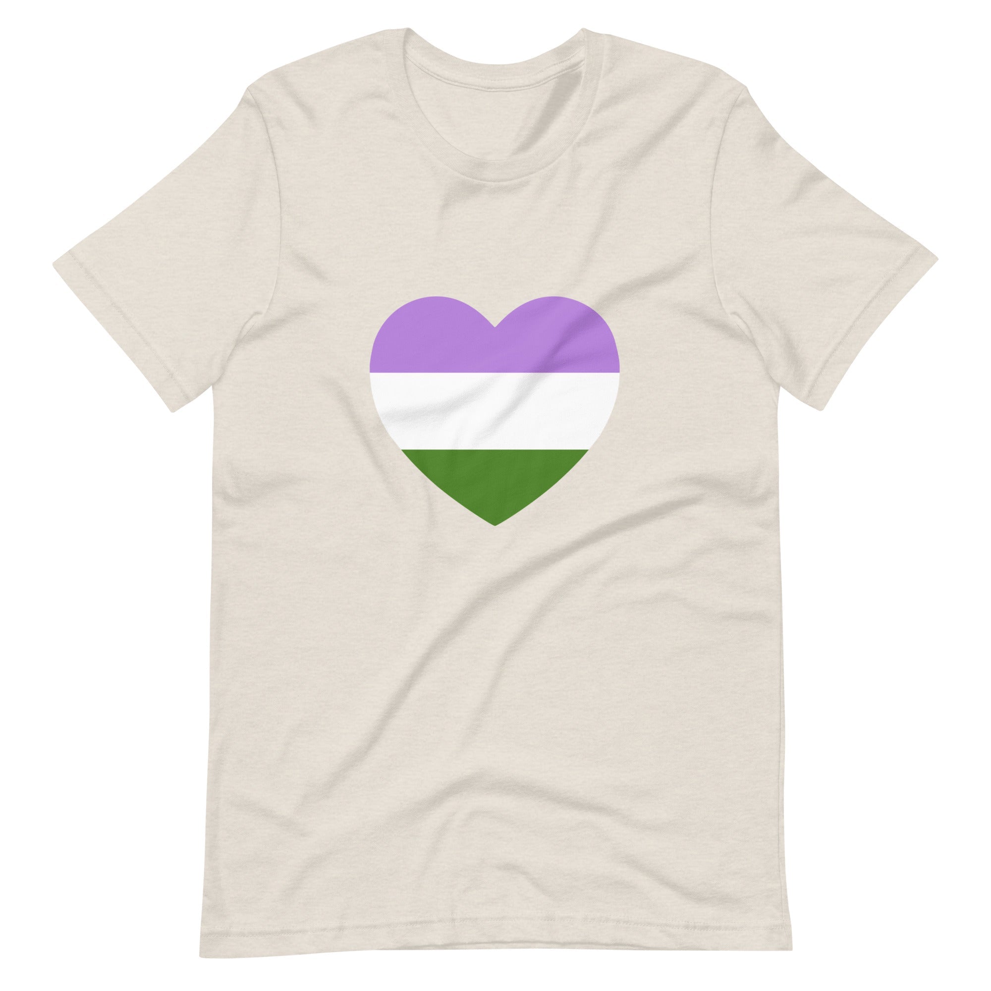 Genderqueer Pride Flag Heart T-Shirt T-shirts The Rainbow Stores