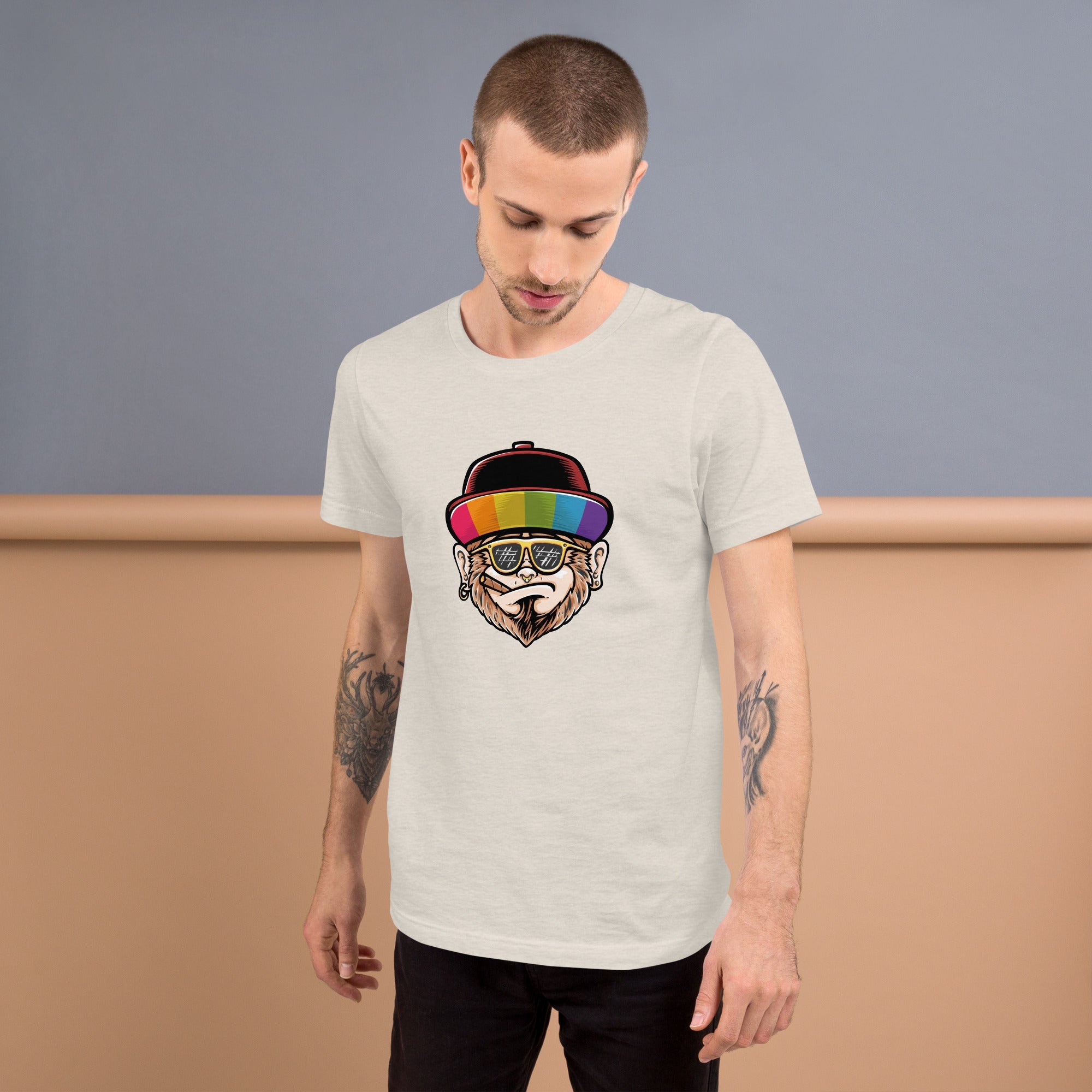Rainbow Hat Monkey T-Shirt T-shirts The Rainbow Stores