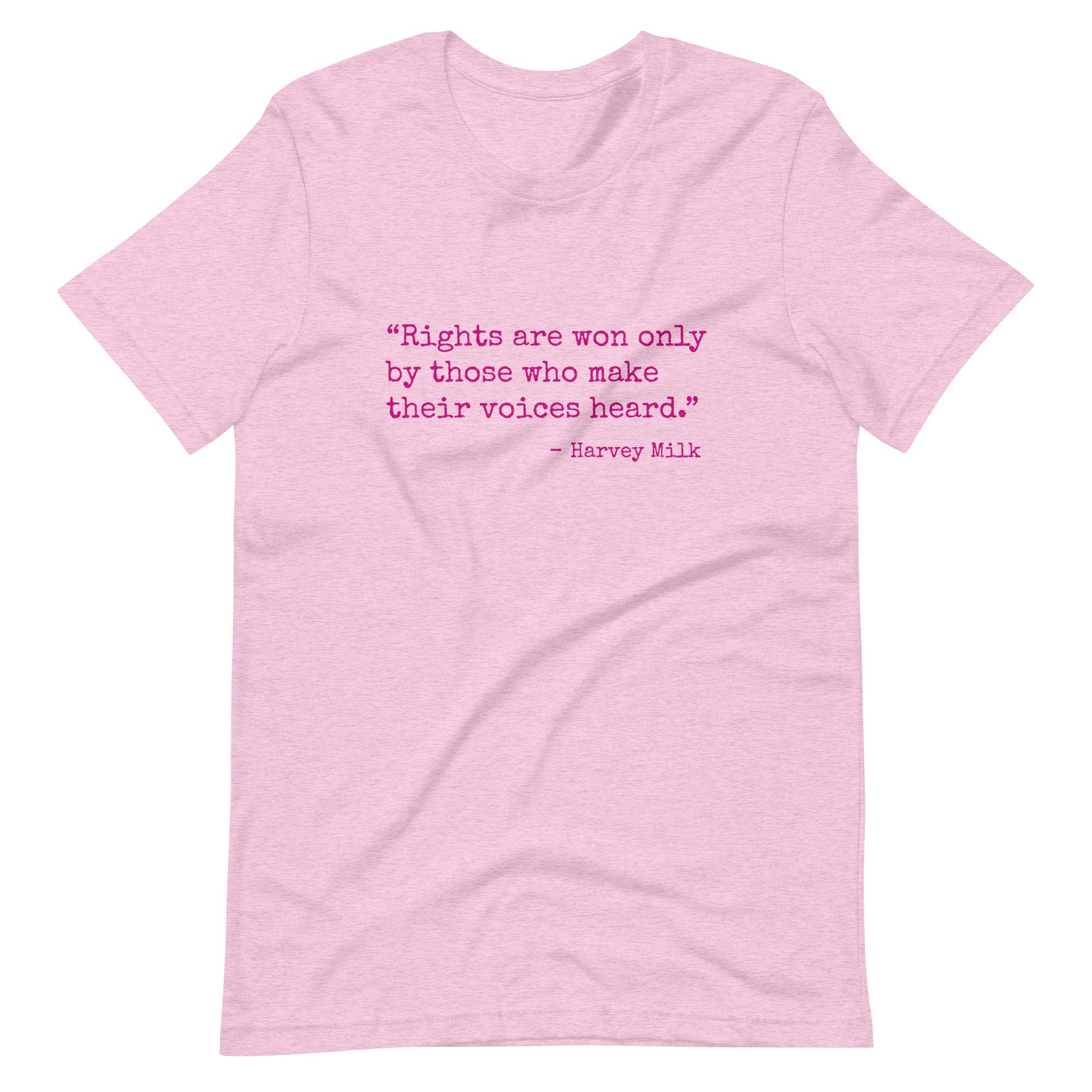 Rights Are Won Only By Those Who Make Their Voices Heard Harvey Milk T-shirt T-shirts The Rainbow Stores