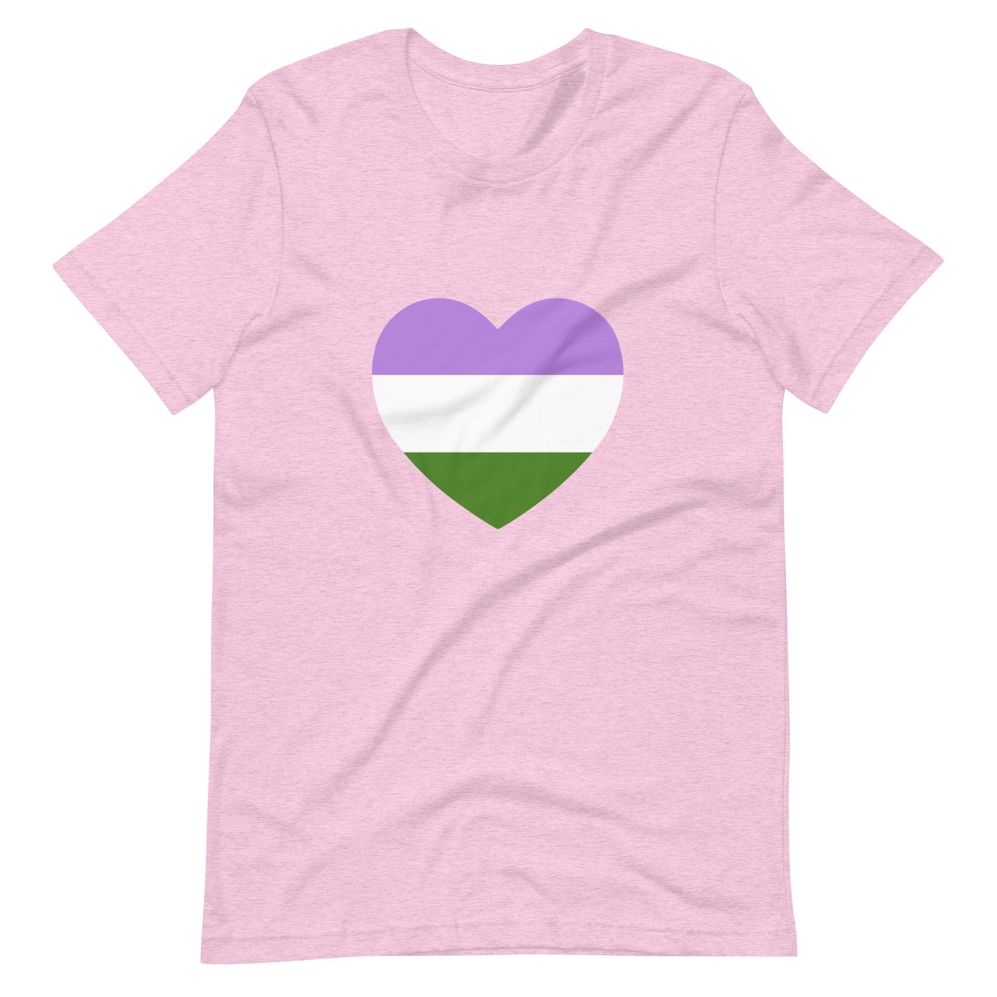 Genderqueer Pride Flag Heart T-Shirt