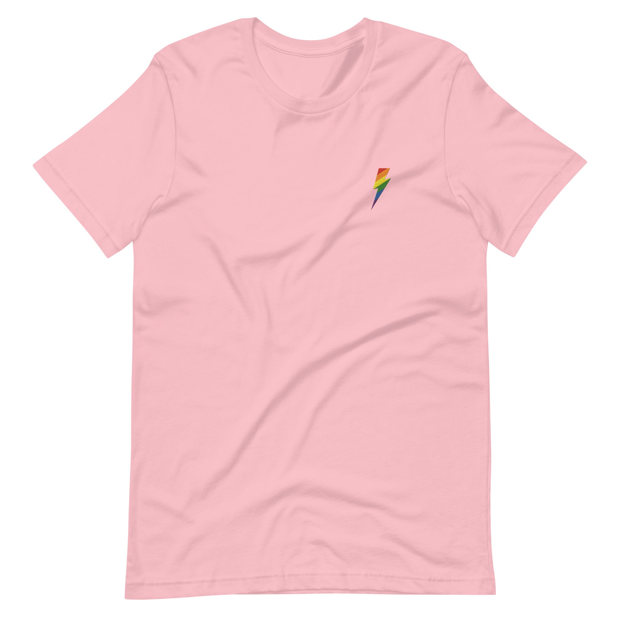 Embroidered Rainbow Lightning Strike T-Shirt