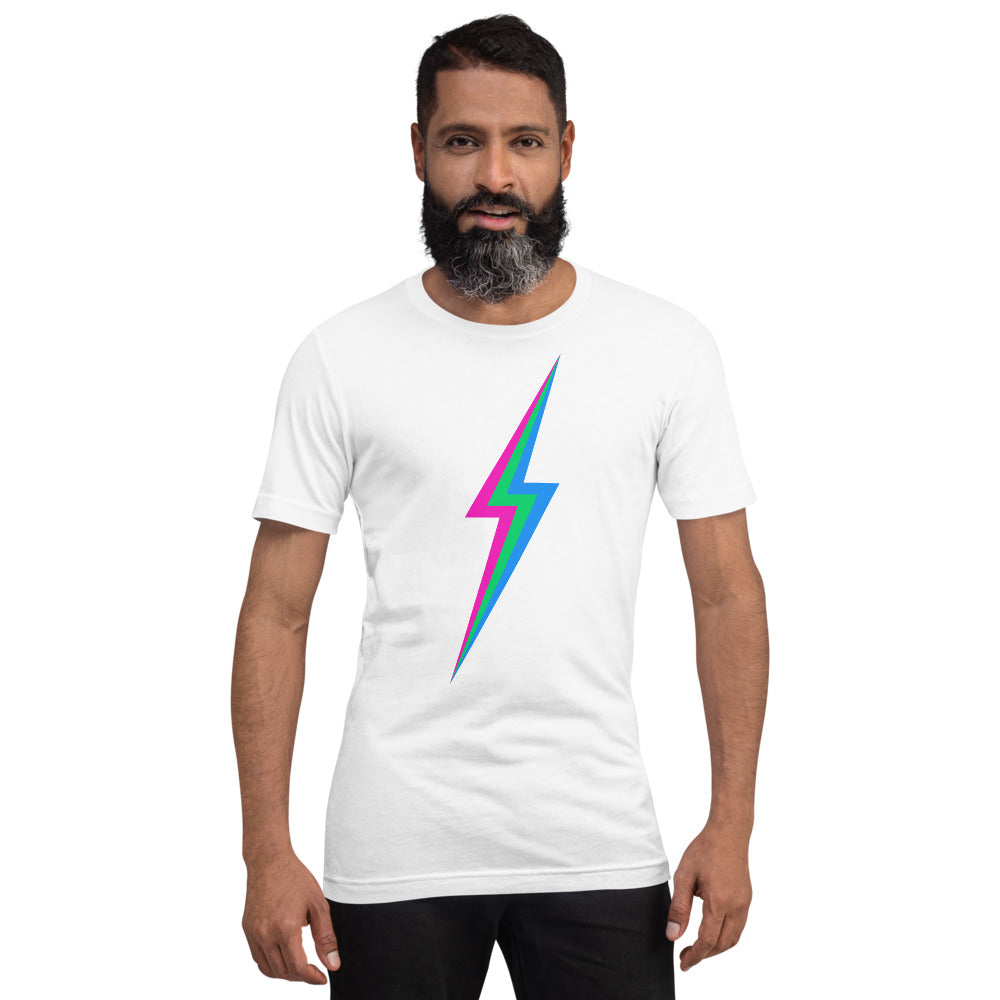 Polysexual Lightning T-Shirt T-shirts The Rainbow Stores