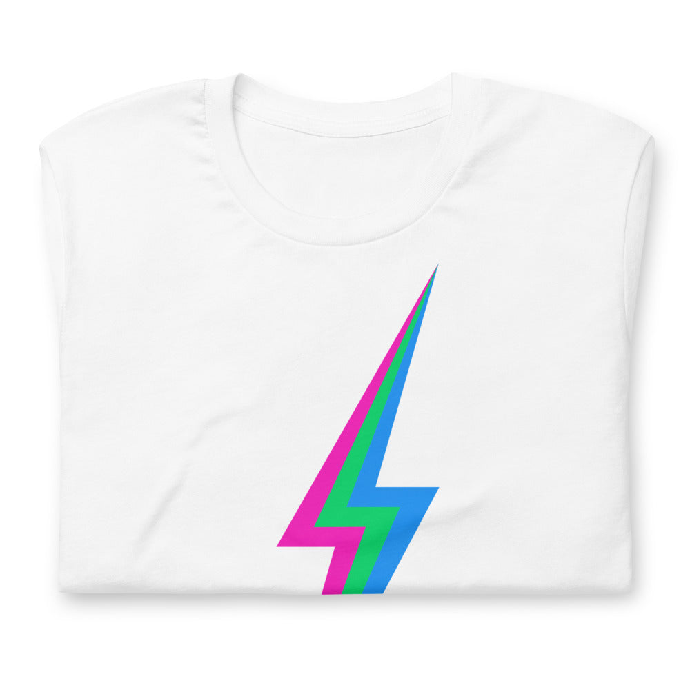 Polysexual Lightning T-Shirt T-shirts The Rainbow Stores