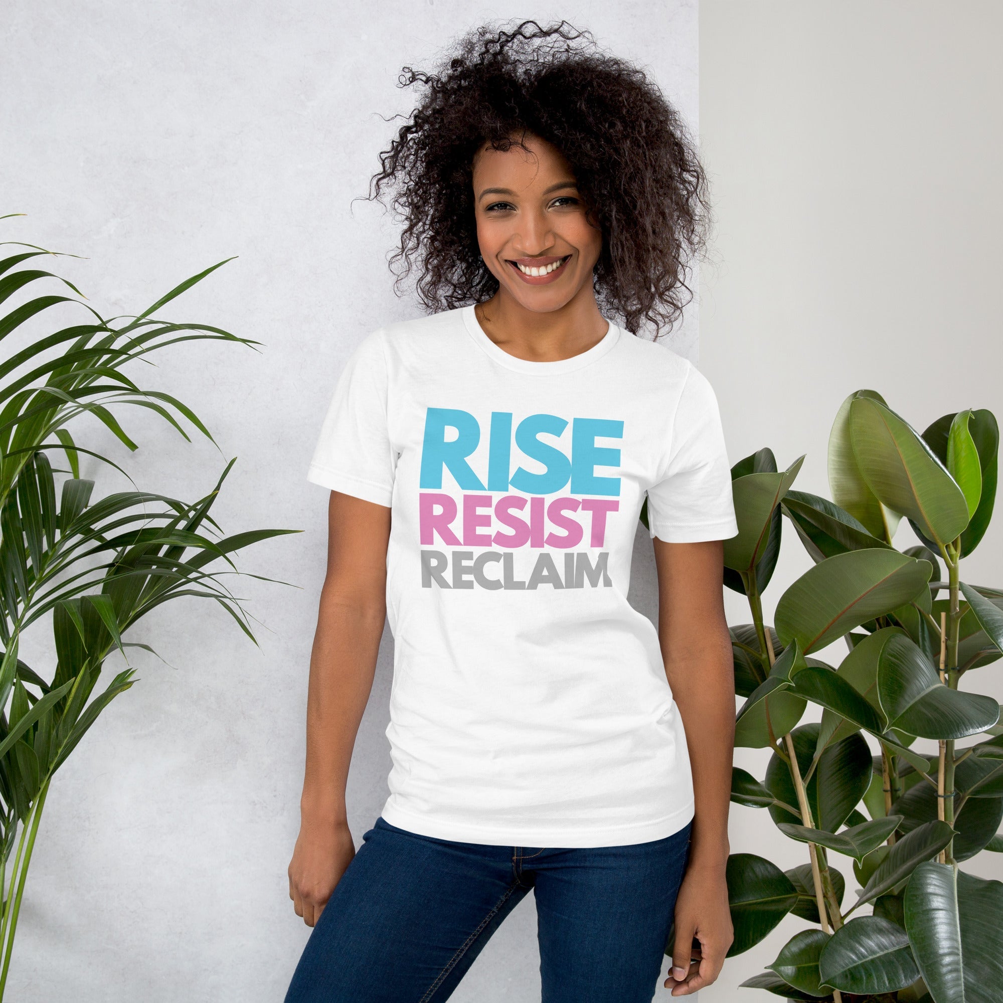 Rise Resist Reclaim Trans Pride T-Shirt T-shirts The Rainbow Stores