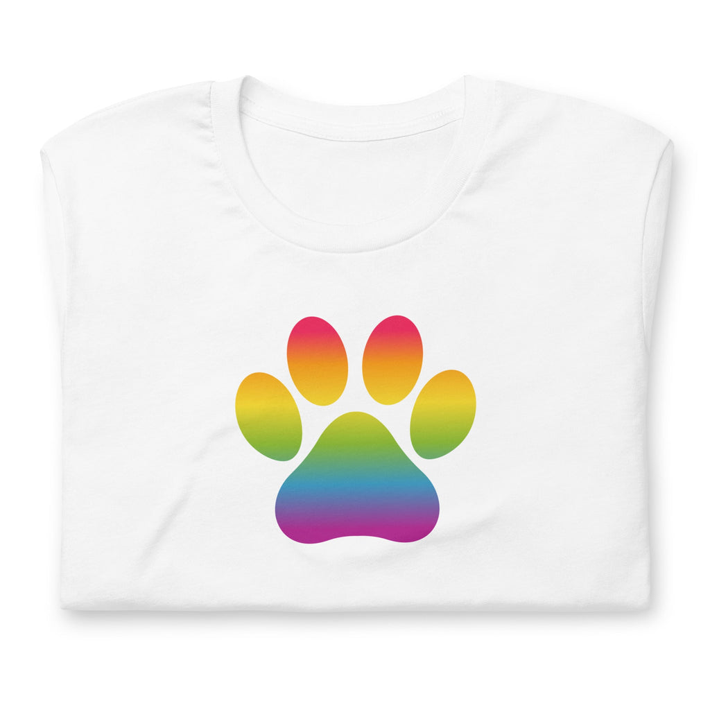 Rainbow Paw Print T-Shirt T-shirts The Rainbow Stores
