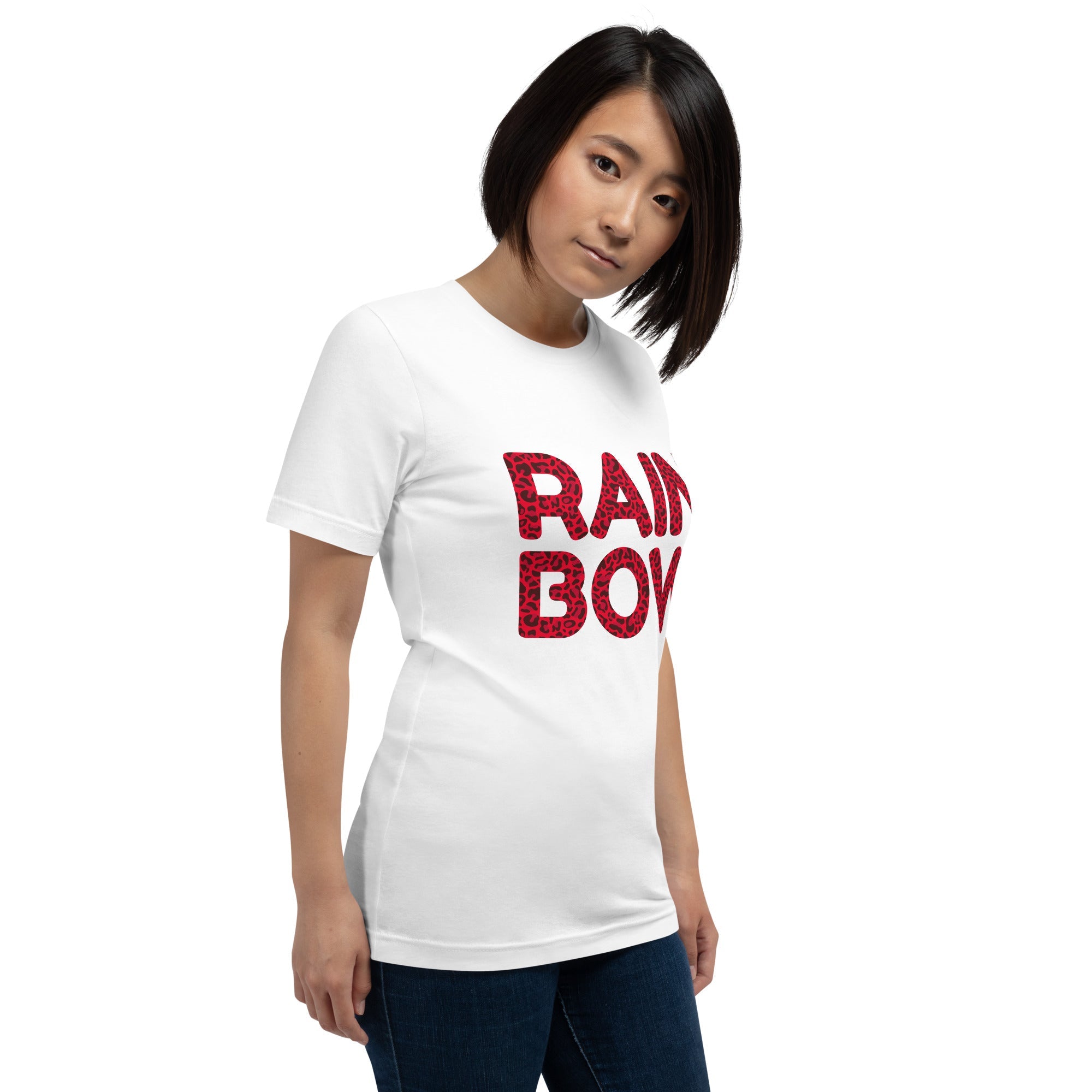 Red Leopard Logo T-Shirt T-shirts The Rainbow Stores